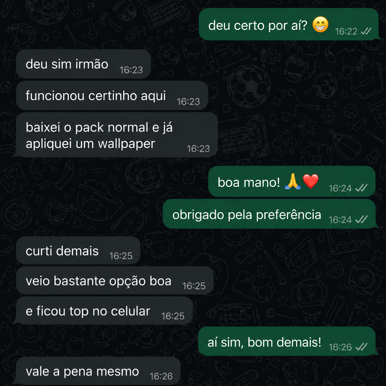 Print de conversa de cliente no WhatsApp 2